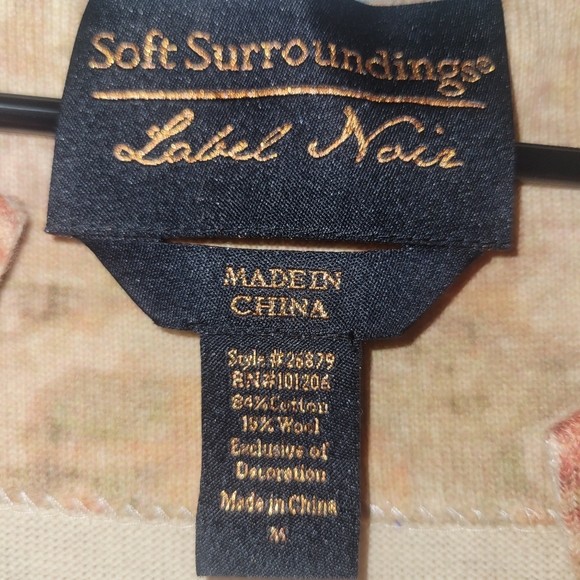 Soft Surroundings Label Noir Orange Long Cardigan - Picture 10 of 12